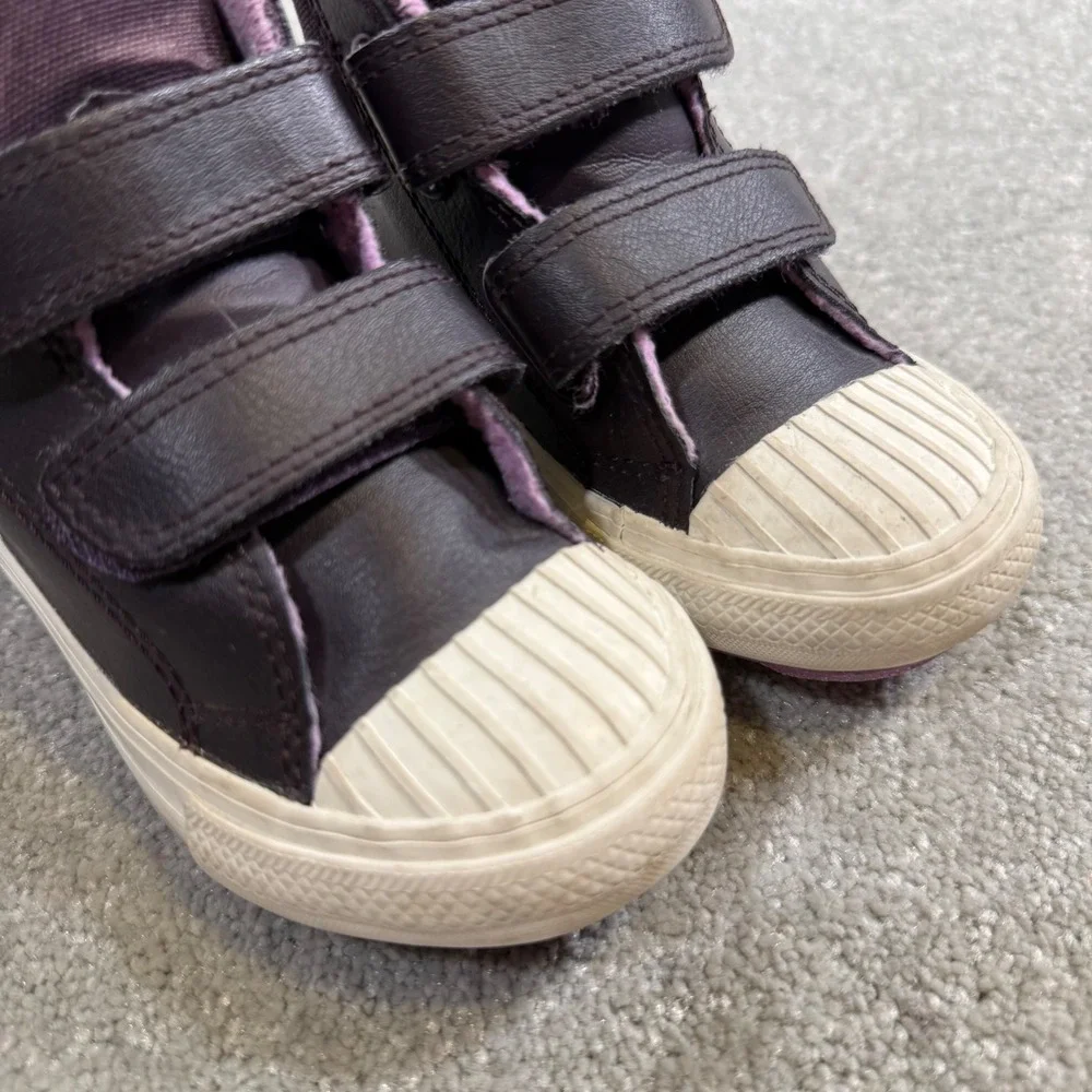 Converse Chuck Taylor All Star‎ Berkshire Sneaker Boot  Purple Leather Toddler 7